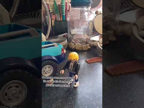 Who parked their car,  on his Sandwich?!