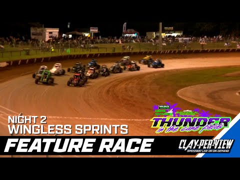 Wingless Sprints | Thunder in the Cane Fields (Night 2) - Cairns - 2nd Aug 2025 | Clay-Per-View - dirt track racing video image