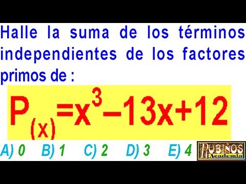 EXAMEN AGRARIA FACTORIZACIÓN DE POLINOMIOS PROBLEMA RESUELTO SOLUCIONARIO ADMISIÓN UNIVERSIDAD UNALM