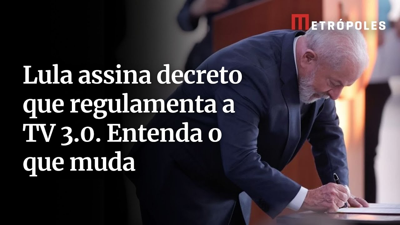 Lula assina decreto que regulamenta a TV 3.0. Entenda o que muda