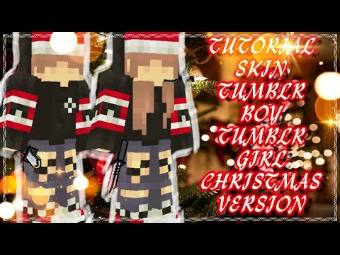 TUTORIAL: Skin Tumblr Boy/Tumblr Girl Christmas Version (Pixel Gun 3D) - Free Copy