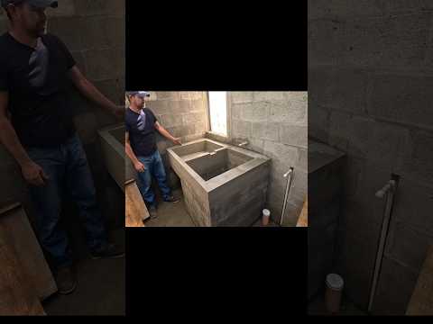 Así se ve el lavadero cuando sacas los moldes #satisfying #construcción #concreto