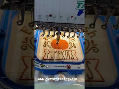 #fall #spookyseason #canadian #embroiderymachine #tajimaembroiderymachine #embroidery #pumpkin #tea