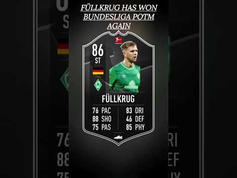 FÜLLKRUG HAS WON TH BUNDESLIGA POTM AGAIN 🤔 #fifa23 #football #shorts #potm
