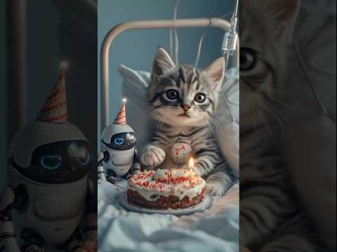 #animalintelligence #cat #cake #o #aiandcats #happybirthday #aicats #funny #kitten #o