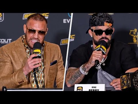 Conor McGregor TRASH TALK! Mike Perry vs Newark Stephens • PRESS CONFERENCE | BKFC