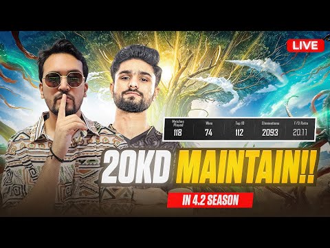 😎Maintaining 20 KD!!🥶- BGMI LIVE🔴