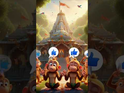 🐒Monkeys Built a Ram Temple in the Jungle | जंगल में बंदरों ने बनाया राम मंदिर  |#ai #shorts #short