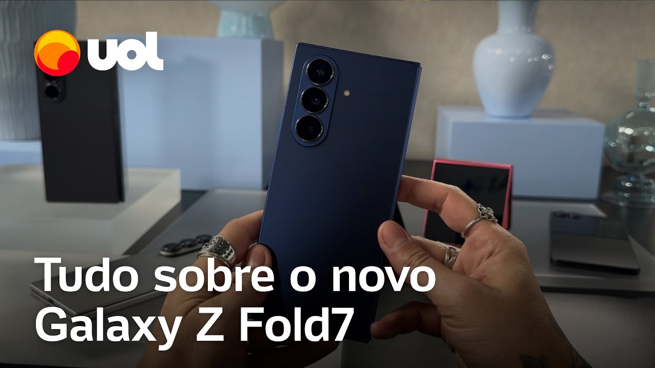 Galaxy Z Fold7 é muito fino e tem câmera de 200MP conheça o novo celular dobrável da Samsung
