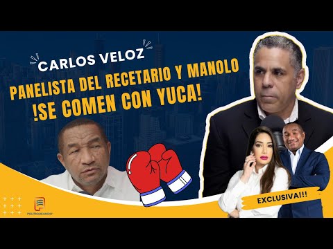 CARLOS VELOZ PANELISTA DEL RECETARIO SE ENFRENTA A MANOLO ¡SE COMEN CON YUCA! EN POLITIQUEANDO RD