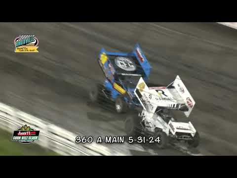 Knoxville Raceway 360 Highlights // May 31, 2024 - dirt track racing video image
