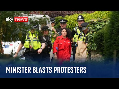 Minister blasts protesters who 'feel they can take the law into their own hands'
