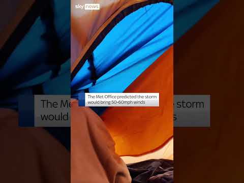 Storm Lilian sends tents flying at Leeds Festival