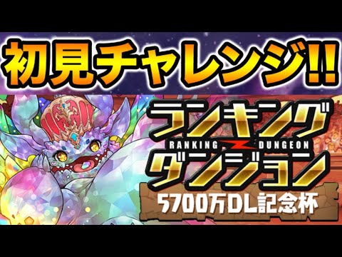 【生放送】ランキングダンジョン5700万DL記念杯！初見チャレンジ！ランダン【スー☆パズドラ】