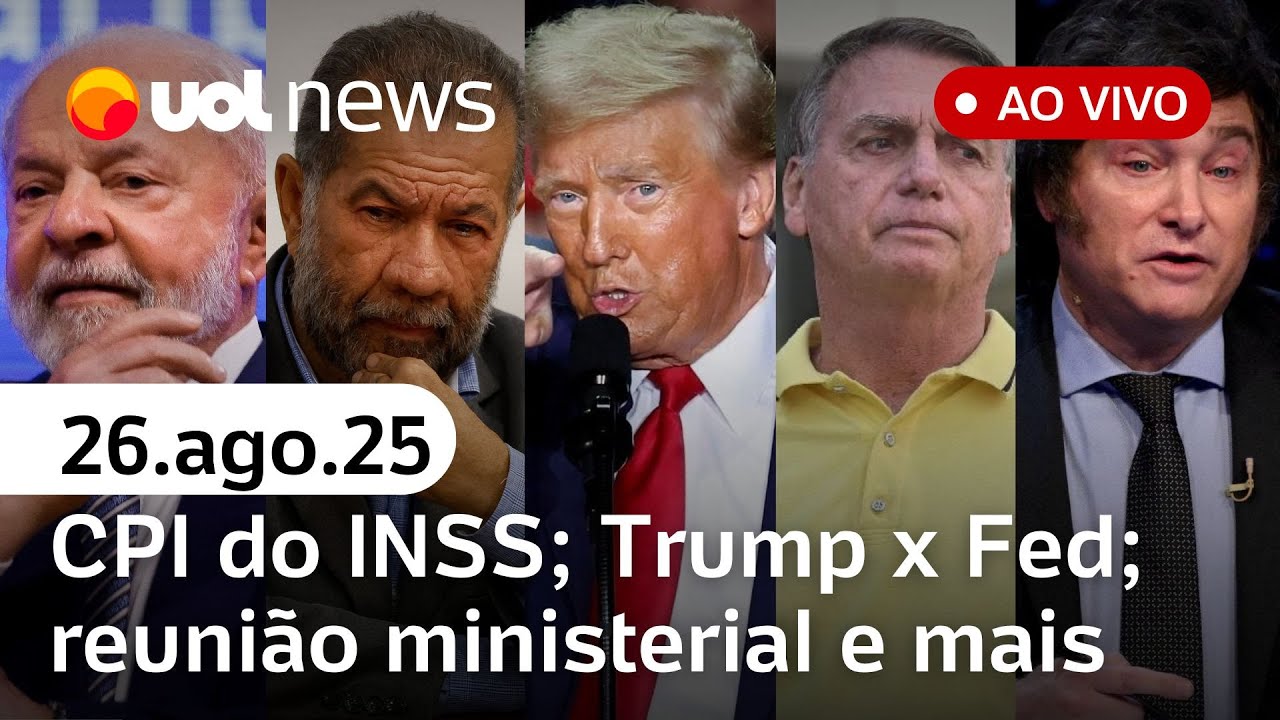 Lula reúne ministros; CPI do INSS começa hoje; Trump x Fed; escândalo Milei; caso Bolsonaro e mais