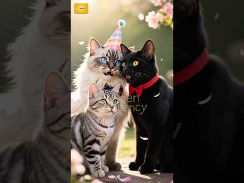 Familly cat happy birthday #shorts