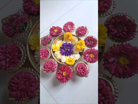 🌸uruli flower decoration for festival #decoration #flowerrangoli #diy #festivevibes #art #homedecor