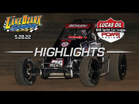 5.28.22 Lucas Oil POWRi WAR Sprint Car League Highlights from Lake Ozark Speedway - dirt track racing video image