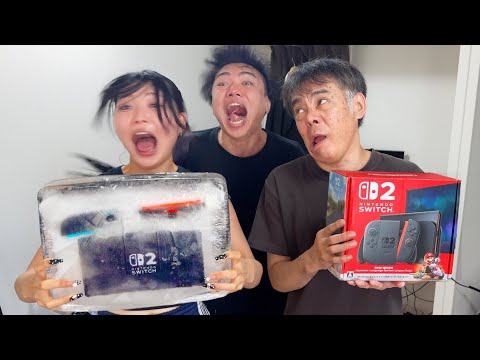 妹のSwitch2冷凍庫に24時間入れて凍らせてみた。父がニンテンドースイッチ2破壊