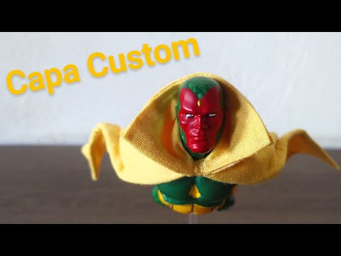 Visão Marvel legends action figure como fazer capa custom passo a passo #marvel