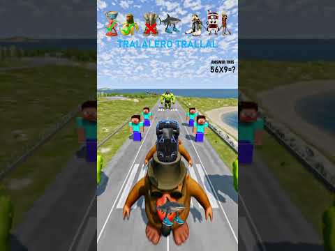 italian brainrot chactors car extreame car jump challenge  #beamngdrive #shorts #andrey
