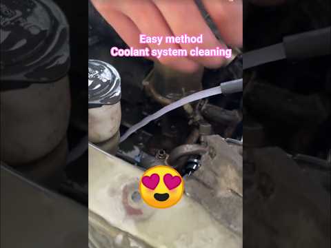 easy coolant system cleaning.  #coolant #viraltubetech #autorepair