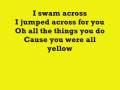 Coldplay - Yellow with lyrics