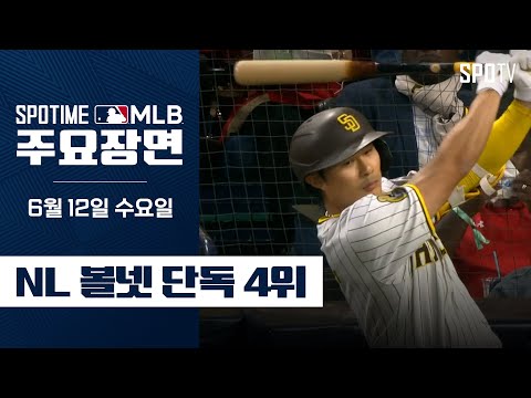 [MLB] "1안타 2볼넷 1득점" 김하성 주요장면 (06.12) #SPOTV