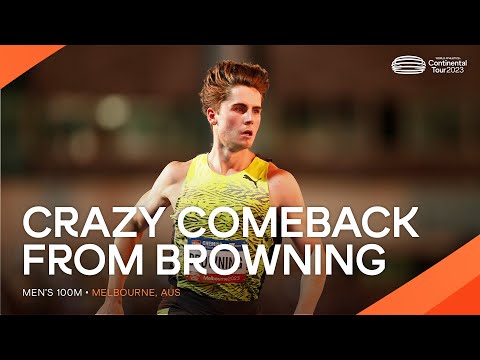 On the line 👀 Browning just gets 100m win on home soil 🔥 | Continental Tour Gold 2023