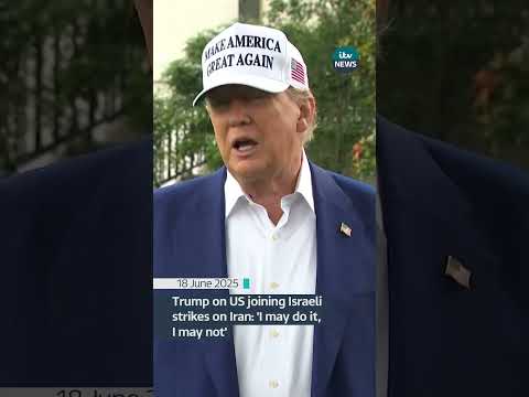 Trump on US joining Israeli strikes on Iran 'I may do it, I may not' #itvnews #news