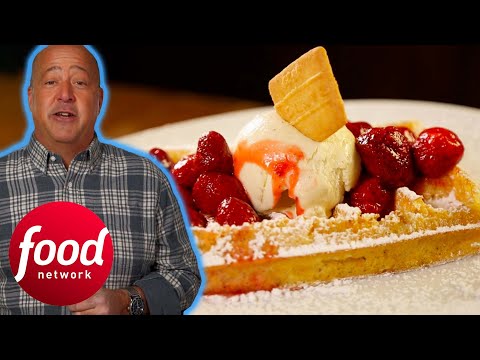Andrew Zimmerman Learns All About Brussel's Fluffy Waffles | Bizarre Foods: Delicious Destinations
