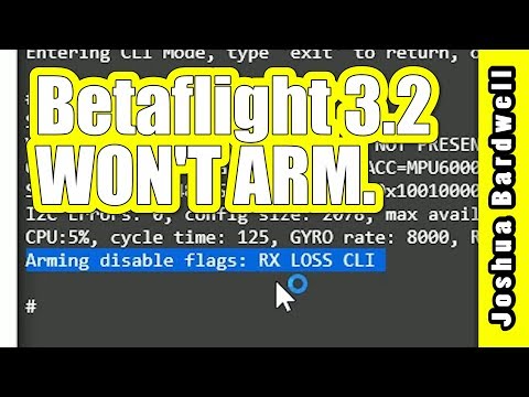 Betaflight 3.2 | WHY WON'T IT ARM? - UCX3eufnI7A2I7IkKHZn8KSQ