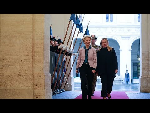 Von der Leyen debateu migração e PRR com Meloni