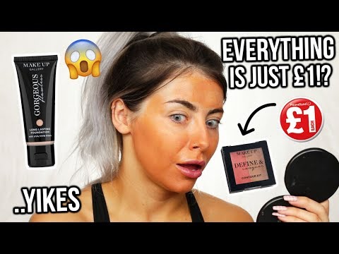 TESTING POUNDLAND MAKEUP!? £1 A PRODUCT!? FULL FACE OF FIRST IMPRESSIONS - UCeOYFSJpQT27y3V6faZNC2g