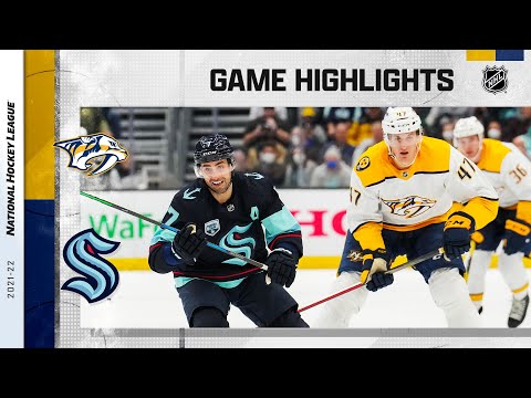 Predators @ Kraken 1/25/22 | NHL Highlights