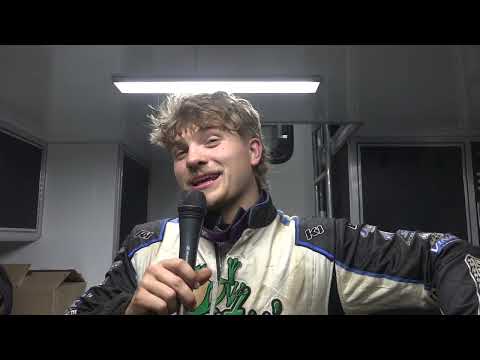Devon Borden discusses Saturday's exciting victory over Danny Dietrich at Port Royal Speedway - dirt track racing video image