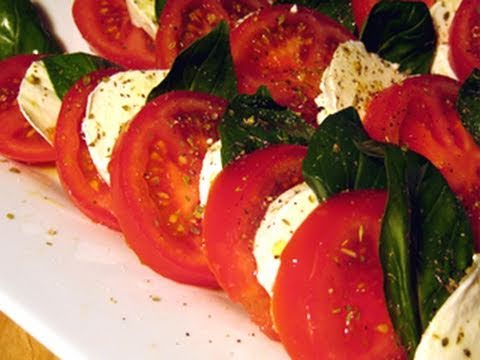 Caprese Salad Recipe / How to make a Caprese Salad -Laura Vitale "Laura In The Kitchen" Episode 23 - UCNbngWUqL2eqRw12yAwcICg