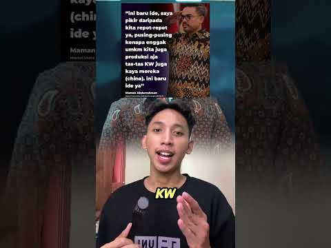 Menteri UMKM usul buat merk KW untuk saingi produk impor murah China!?