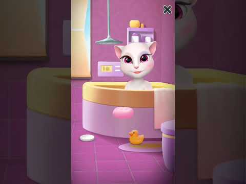 angela's bath 🛁🚿#mytalkingangela #shortsfeed