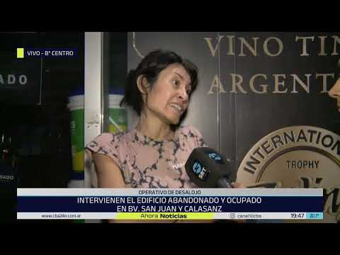 La Policía de Córdoba realizó un operativo en el edificio abandonado del Bv. San Juan y Calasanz