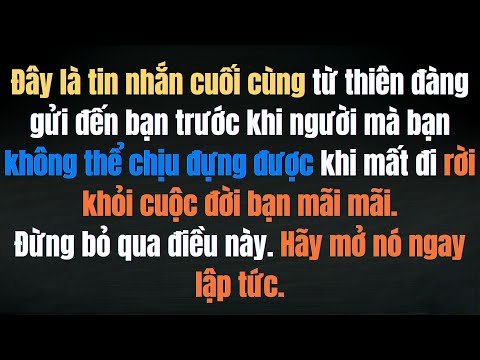 🧾 Chúa phán: Tin nhắn cuối cùng từ thiên đàng đã đến với con - trước khi người đó rời xa con mãi mãi