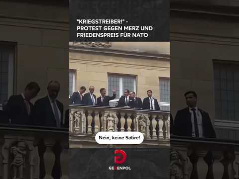 - Protest gegen Merz und Friedenspreis für <strong>NATO</strong>  #deutschland #russland #<strong>nato</strong>