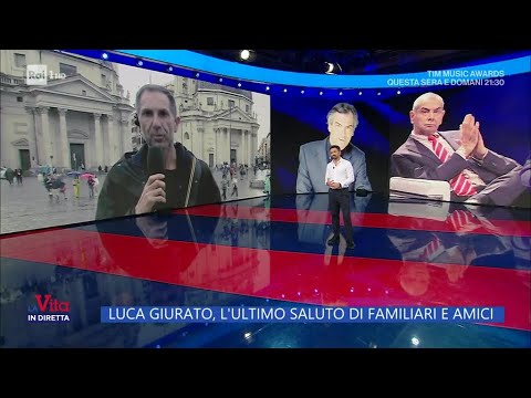 L'ultimo saluto a Luca Giurato, le parole della moglie e di Mara - La Vita in diretta 13/09/2024