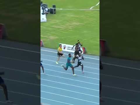 Africa’s fastest man, Omanyala 🇰🇪, beats Olympic silver medalist Kerley #shorts #track