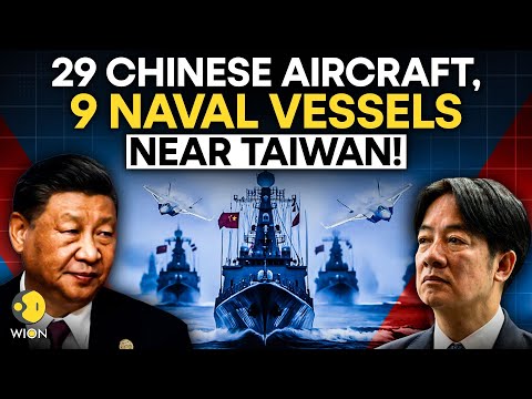 China-Taiwan Tensions LIVE: 29 Chinese Aircrafts Surround Taiwan? 9 Naval Vessels Spotted? |WION