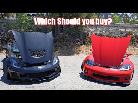 C7 Corvette Z06 VS C6 Z06 Side By Side Comparison!