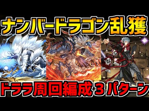 明日超絶強化！ナンバードラゴンをゲットしよう！両ヴェロア ドラゴンラッシュ 周回編成 ３パターン【パズドラ】