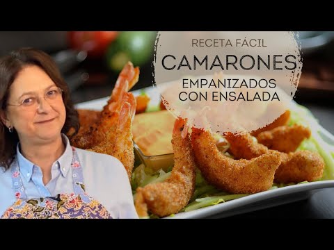 Camarones empanizados con ensalada - Receta fácil - UCvg_5WAbGznrT5qMZjaXFGA