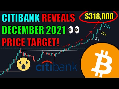Bitcoin Going Parabolic! Citibank Predicts $318k By December 2021! That Would Be A 20x Increase!