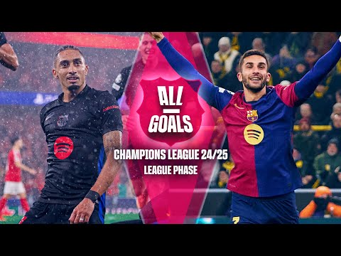 🔥 ALL of FC BARCELONA's CHAMPIONS LEAGUE GOALS in the LEAGUE PHASE | 2024-25 SEASON 🔥